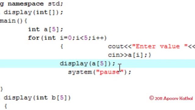 C++ in Hindi Urdu -23 Calling functions with Arrays