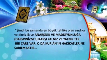 Bediüzzaman Hazretleri Terör'ün çözümünün anti darwinist, anti materyalist ilmi mücadele olduğunu söylemiştir