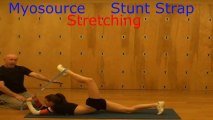 Cheerleading Stretching exercsies using Flexibility Stunt Strap