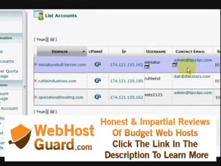 Web Hosting Manager WHM create a new account