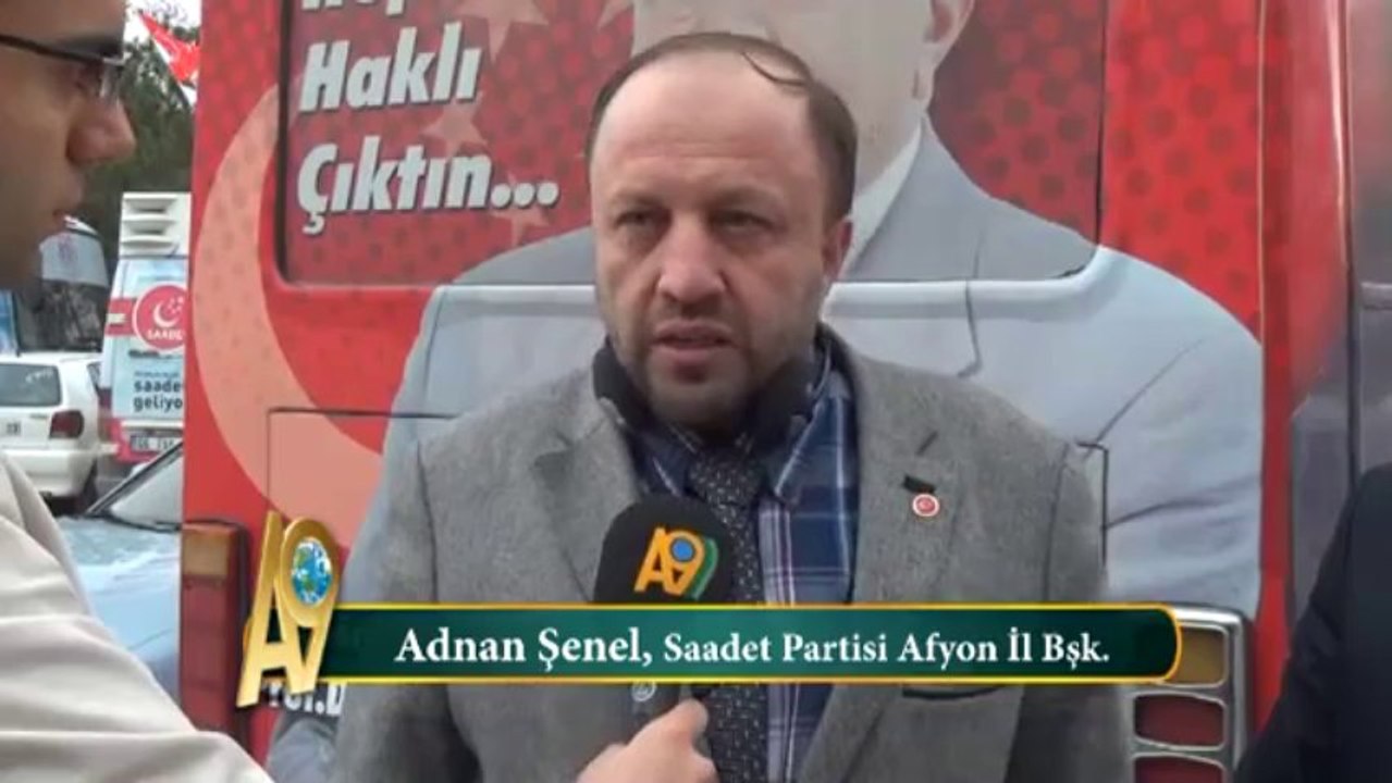 Adnan Şenel, Saadet Partisi Afyon İl Bşk.