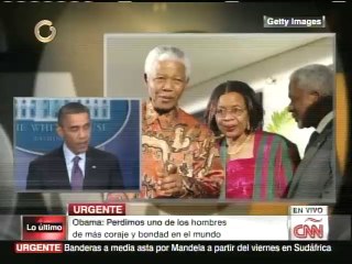 Jefes de Estado lamentan muerte de Nelson Mandela