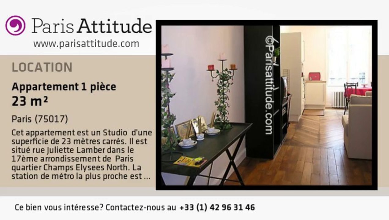 Appartement Studio à louer - Pereire, Paris - Ref. 2101
