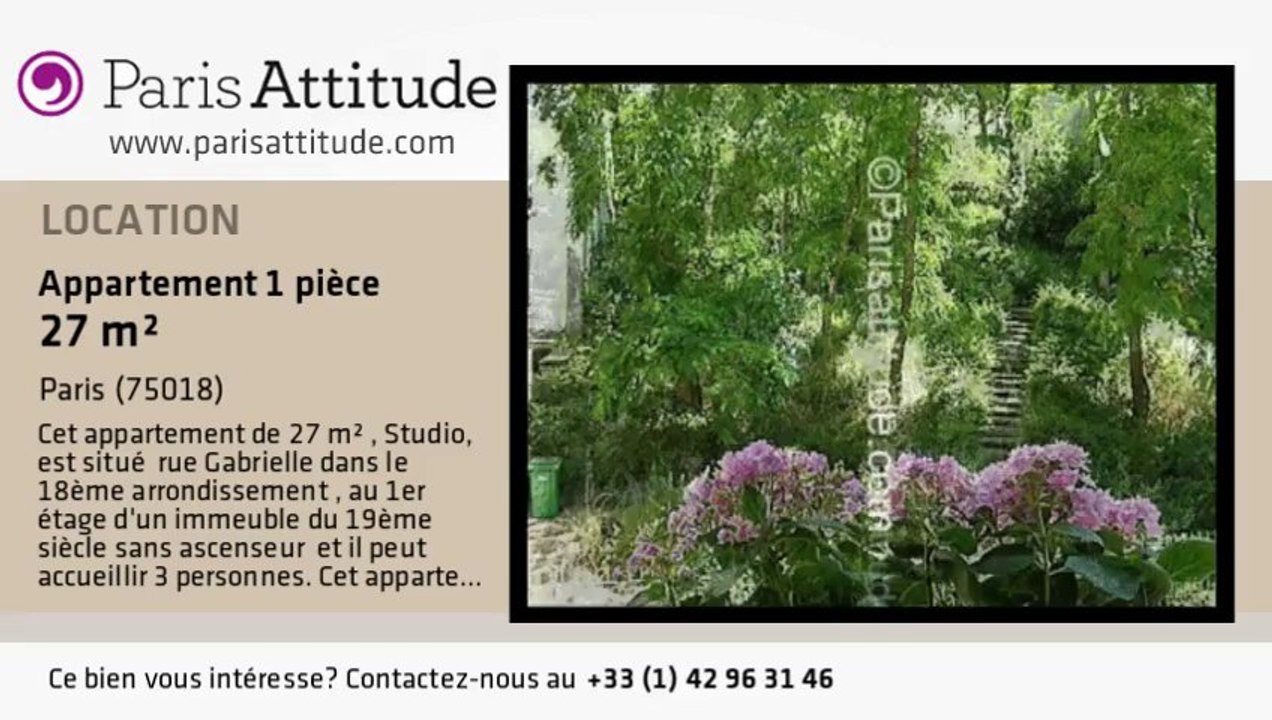 Appartement Studio à louer - Montmartre, Paris - Ref. 7405