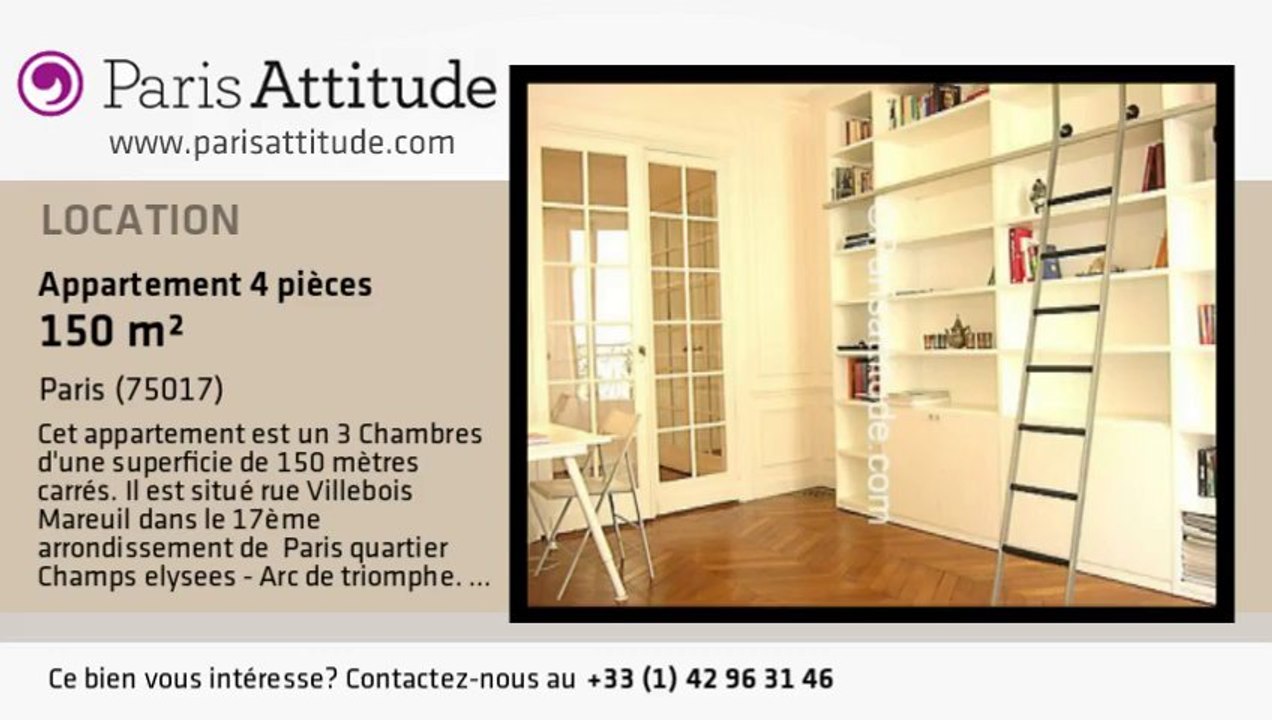 Appartement 3 Chambres à louer - Pereire, Paris - Ref. 4926