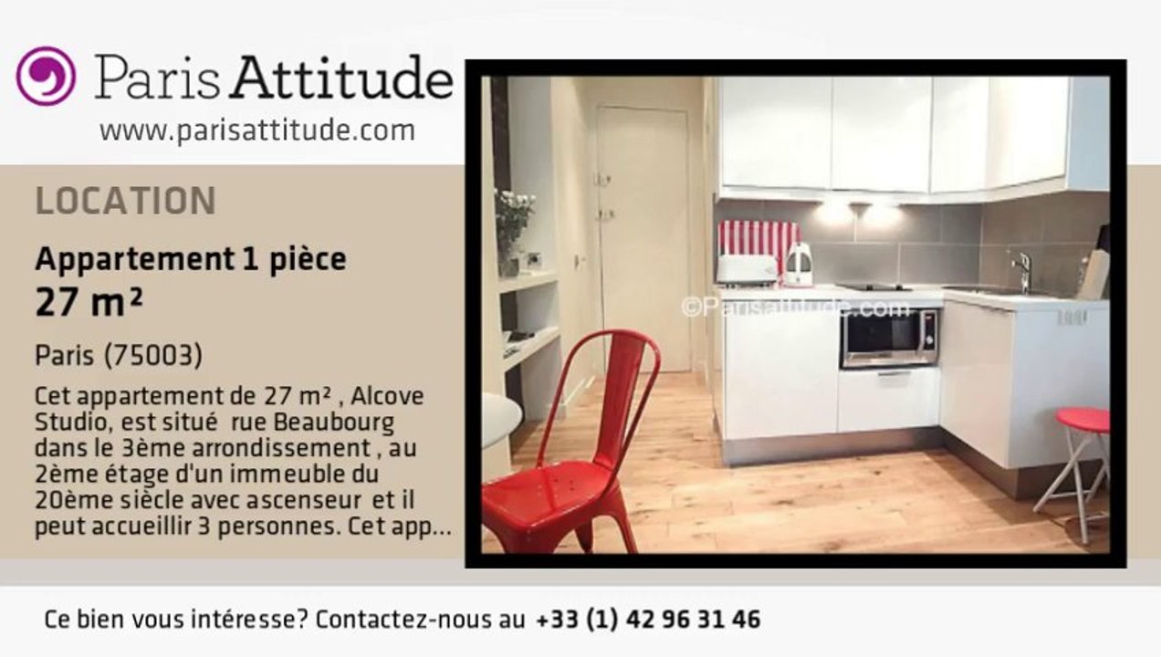 Appartement Alcove Studio à louer - Arts et Métier, Paris - Ref. 5916