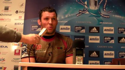 Rugby - Mirek Nemecek après la victoire d'Oyonnax face à Sale (Challenge Européen)