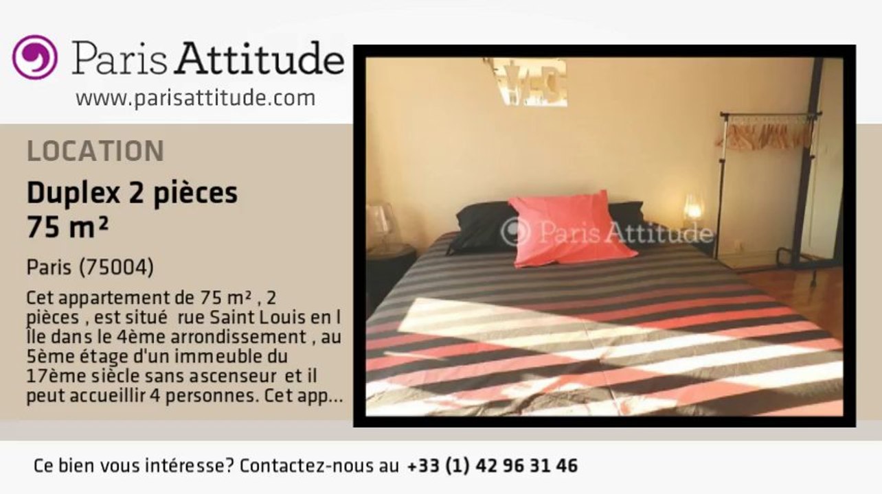 Duplex 1 Chambre à louer - Ile St Louis, Paris - Ref. 2500