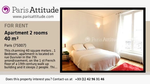 1 Bedroom Apartment for rent - Tour Eiffel, Paris - Ref. 3712