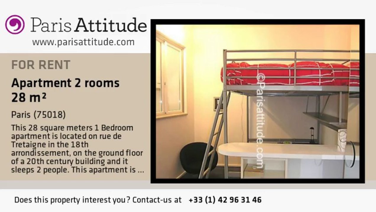 1 Bedroom Apartment for rent - Jules Joffrin - Mairie du 18ème, Paris - Ref. 3589