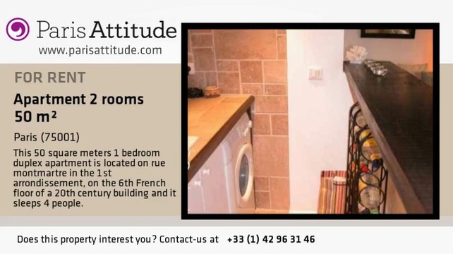 1 Bedroom Duplex for rent - Châtelet, Paris - Ref. 675