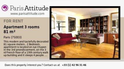 2 Bedroom Apartment for rent - Arts et Métier, Paris - Ref. 1581