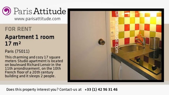 Studio Apartment for rent - Bastille, Paris - Ref. 3256
