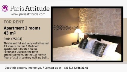 1 Bedroom Apartment for rent - St Paul, Paris - Ref. 2113