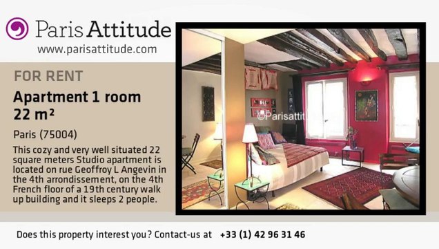 Studio Apartment for rent - Centre George Pompidou, Paris - Ref. 4516