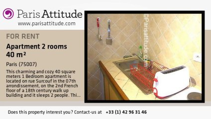 1 Bedroom Apartment for rent - Invalides, Paris - Ref. 3815