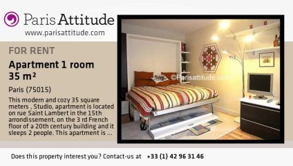 Studio Apartment for rent - Convention, Paris - Ref. 4251