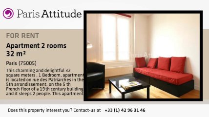 1 Bedroom Apartment for rent - Place Monge, Paris - Ref. 8526