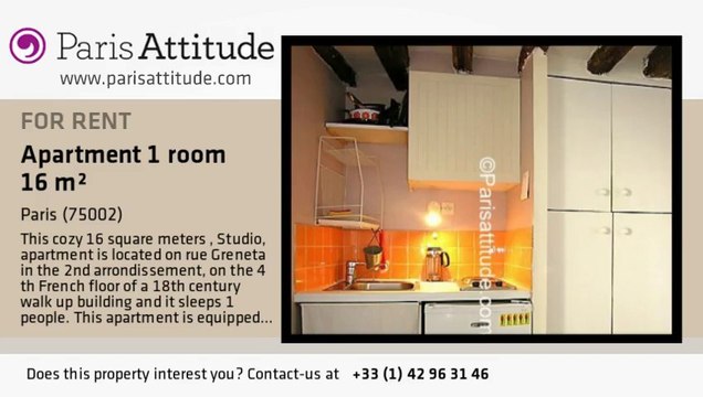 Studio Apartment for rent - Montorgueil, Paris - Ref. 5885