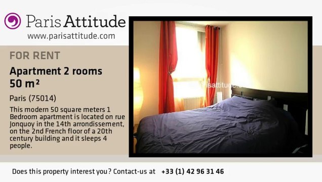 1 Bedroom Apartment for rent - Plaisance/Pernety, Paris - Ref. 4937