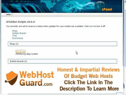 [Web Hosting Tutorial] How to use the cPanel Built in script installer