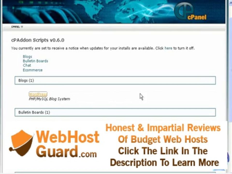 [Web Hosting Tutorial] How to use the cPanel Built in script installer