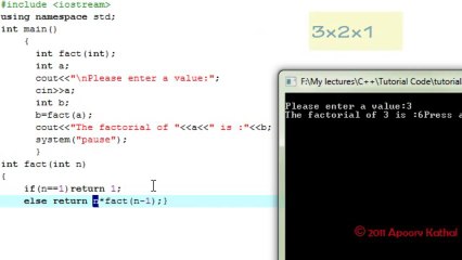 C++ in Hindi Urdu -24 Recursion