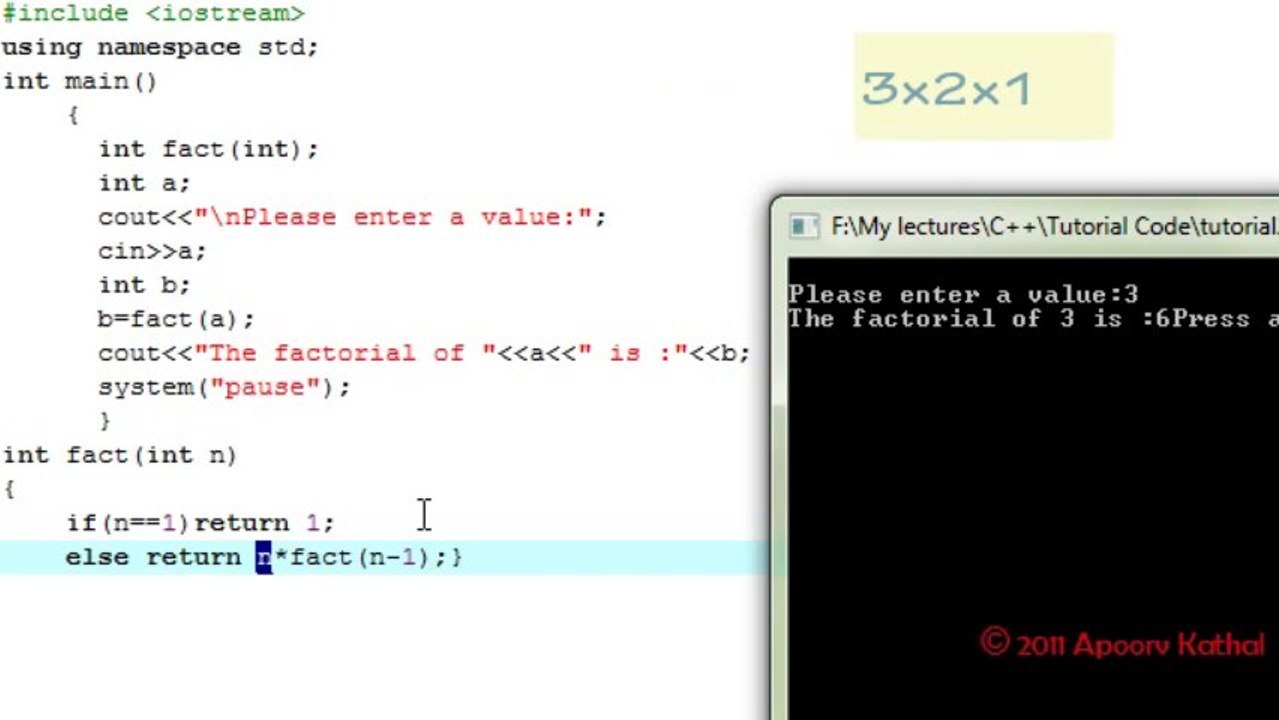 C++ in Hindi Urdu -24 Recursion