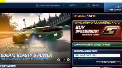 Need for Speed World Boost Hack 2013 Official Download Now!