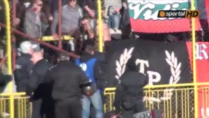 CSKA Sofia supporters stripped an undercover fan in their sector