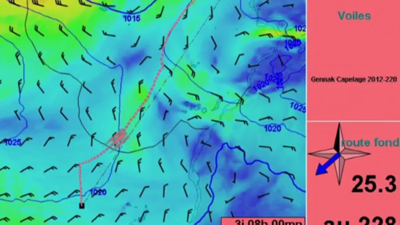 Sodebo - Tour du Monde 2013: Qu'est qu'une bonne fenêtre météo?