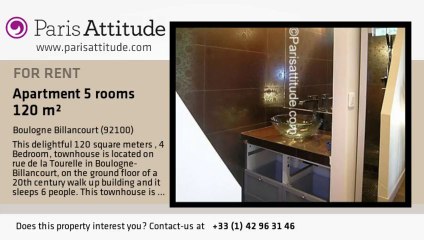 4 Bedroom Townhouse for rent - Boulogne Billancourt, Boulogne Billancourt - Ref. 5682