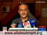 MQM Haider Abbas Rizvi talk to media on Local Bodies Elections 2013 Sindh