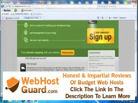 Free Wordpress Hosting, Unlimited Bandwidth and Disk Space and more...