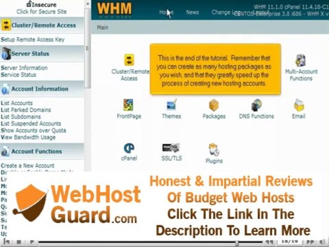 How to create Hosting Packages in WHM