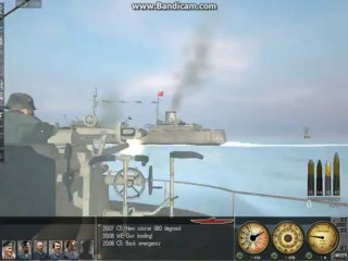 Silent Hunter Submarine Game - Destroying Armed Trawler With Sub Deck Gun