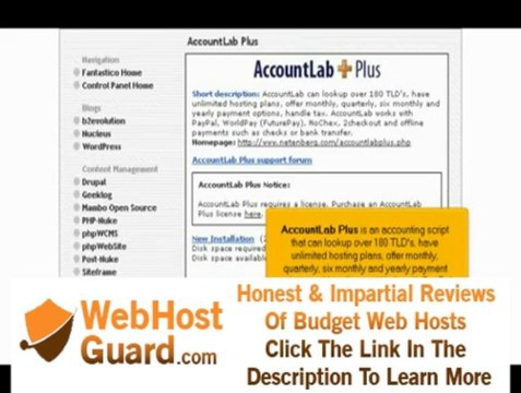 WebHosting Break Presents: Installing AccountLab Plus from Fantastico