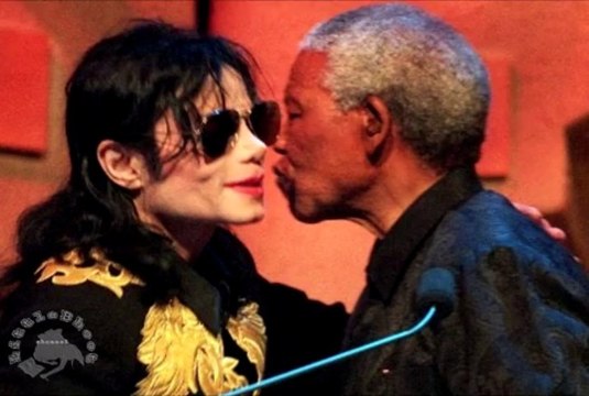 Michael Jackson meets Nelson Mandela