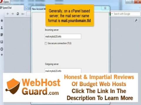 Configuring an IMAP email account in Opera Mail | FastDot Cloud Hosting