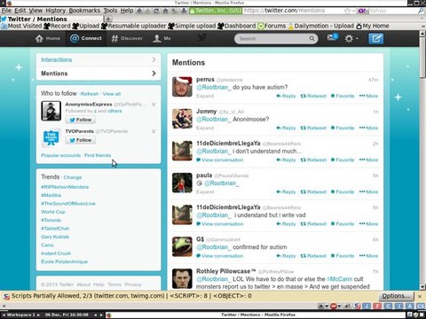 Another short screen capture of the harassment I am enduring on twitter from those who bully poeple with disabilities over the internet - cyberbullying