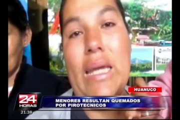 下载视频: Hermanitos sufren serias quemaduras tras jugar con pirotécnicos en Huánuco