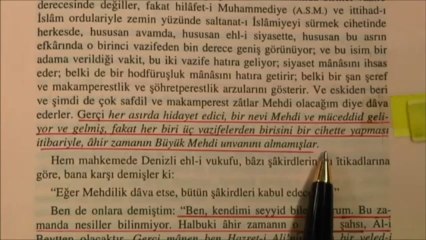 BEDİÜZZAMAN DİYOR Kİ ;  MEHDİ'NİN 3 GÖREVİ VARDIR