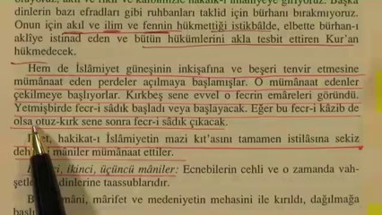 BEDİÜZZAMAN FECRİ SADIK AÇIKLAMASI