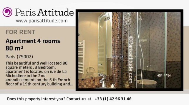 3 Bedroom Apartment for rent - Opéra, Paris - Ref. 6071