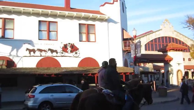 Ambiance dans les rues des Stockyards