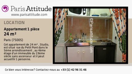 Appartement Studio à louer - Quartier Latin/St Michel, Paris - Ref. 940