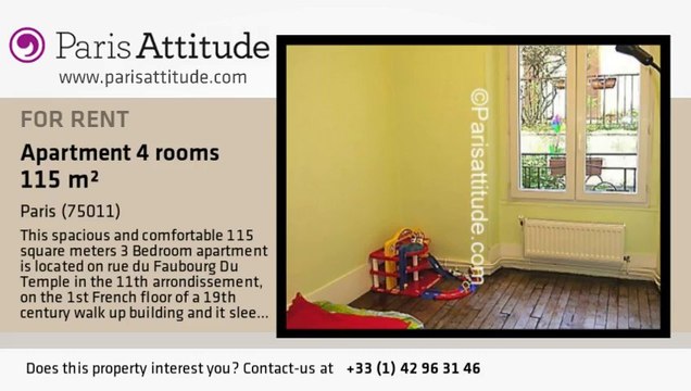 3 Bedroom Apartment for rent - République, Paris - Ref. 3020
