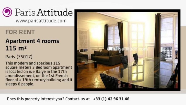 3 Bedroom Apartment for rent - Wagram, Paris - Ref. 3995