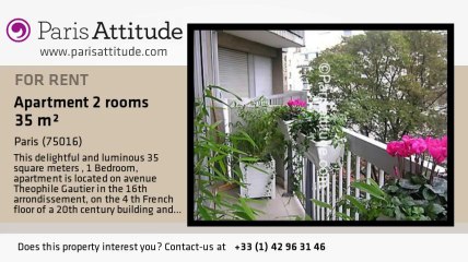 1 Bedroom Apartment for rent - Maison de la Radio, Paris - Ref. 2710