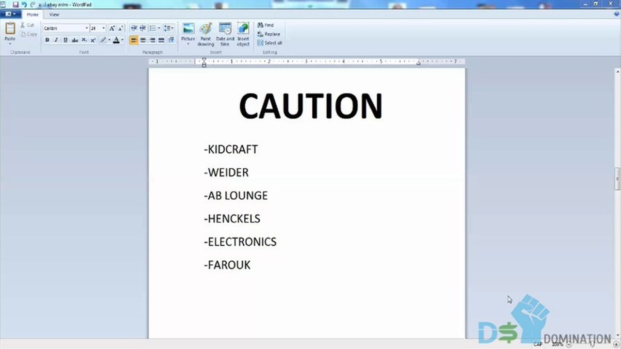 MODULE 17 - EXTRA VIDEO CAUTION